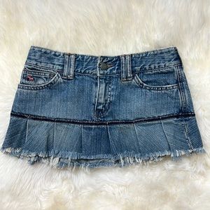 Abercrombie kids Jean ruffle skirt